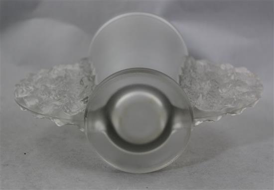 A Pierre DAvesn part frosted glass vase, 1930s, 20cm